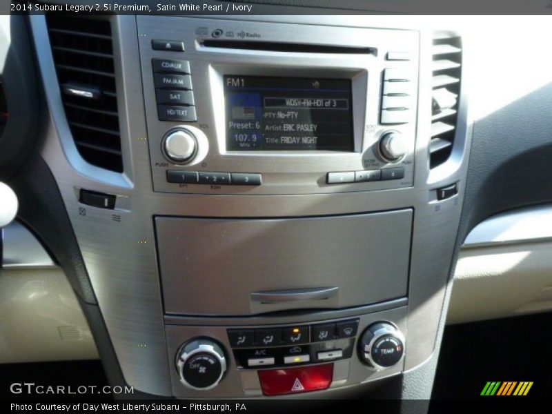 Satin White Pearl / Ivory 2014 Subaru Legacy 2.5i Premium