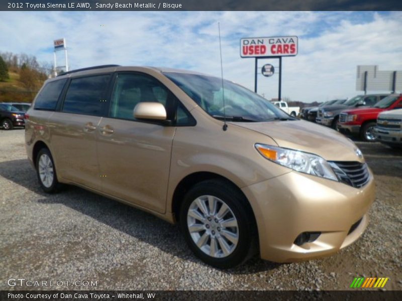 Sandy Beach Metallic / Bisque 2012 Toyota Sienna LE AWD