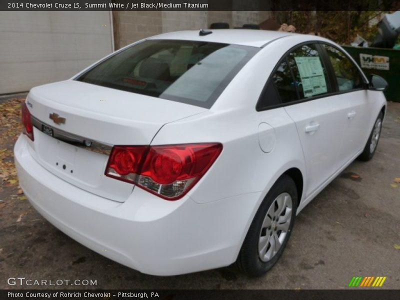 Summit White / Jet Black/Medium Titanium 2014 Chevrolet Cruze LS