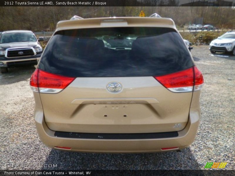 Sandy Beach Metallic / Bisque 2012 Toyota Sienna LE AWD