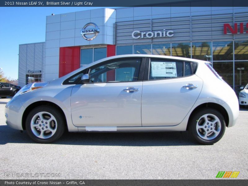Brilliant Silver / Light Gray 2013 Nissan LEAF SV