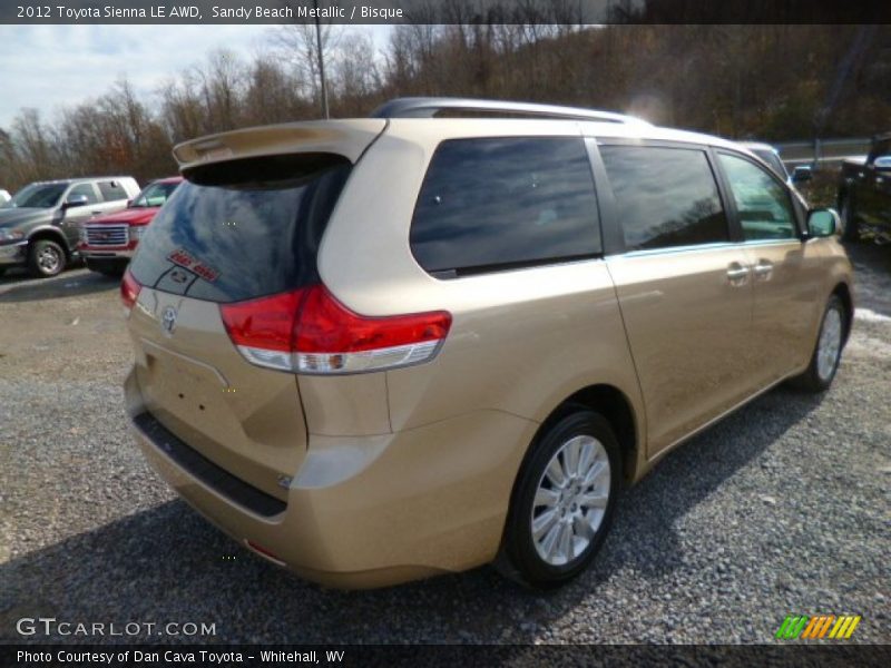 Sandy Beach Metallic / Bisque 2012 Toyota Sienna LE AWD