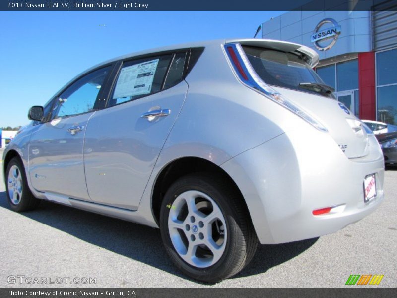 Brilliant Silver / Light Gray 2013 Nissan LEAF SV