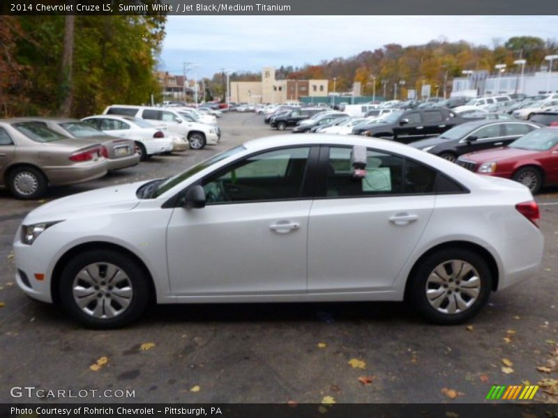 Summit White / Jet Black/Medium Titanium 2014 Chevrolet Cruze LS