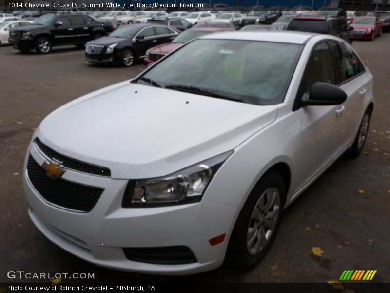 Summit White / Jet Black/Medium Titanium 2014 Chevrolet Cruze LS