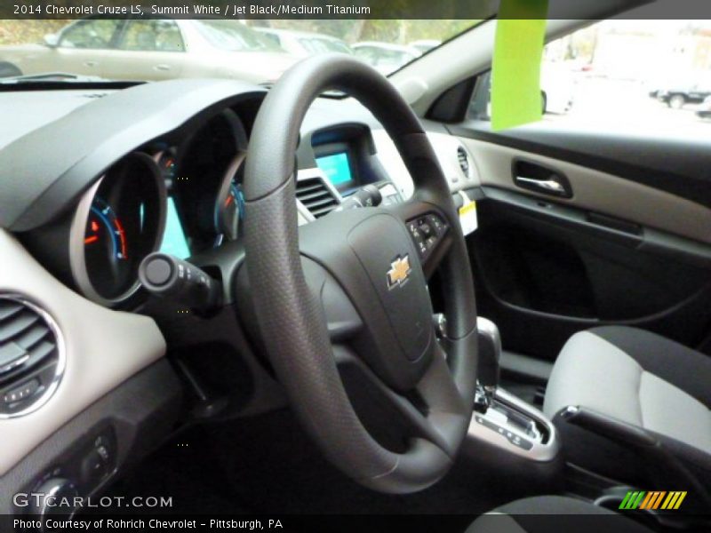 Summit White / Jet Black/Medium Titanium 2014 Chevrolet Cruze LS