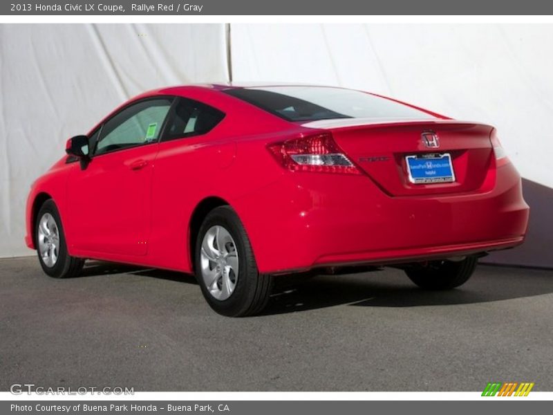 Rallye Red / Gray 2013 Honda Civic LX Coupe