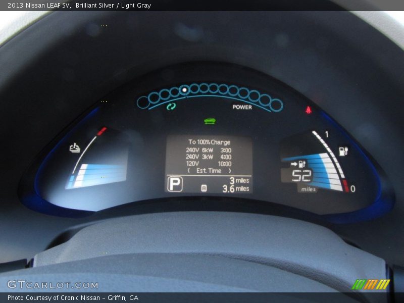 Brilliant Silver / Light Gray 2013 Nissan LEAF SV