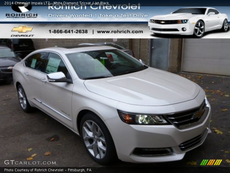 White Diamond Tricoat / Jet Black 2014 Chevrolet Impala LTZ