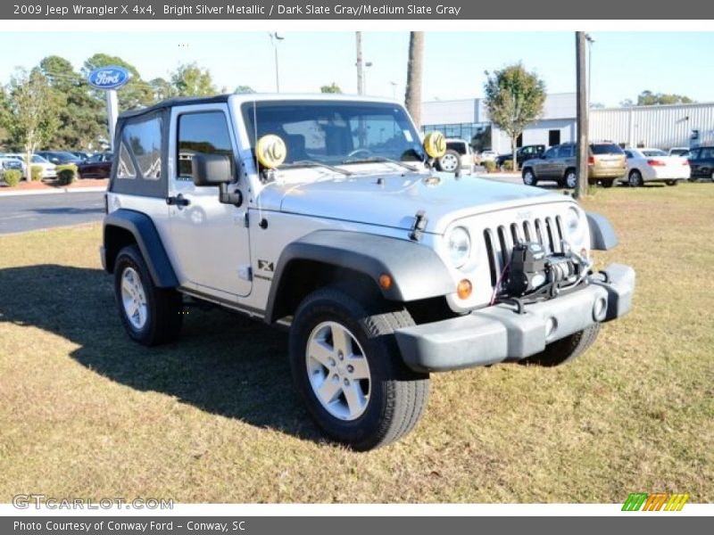 Bright Silver Metallic / Dark Slate Gray/Medium Slate Gray 2009 Jeep Wrangler X 4x4