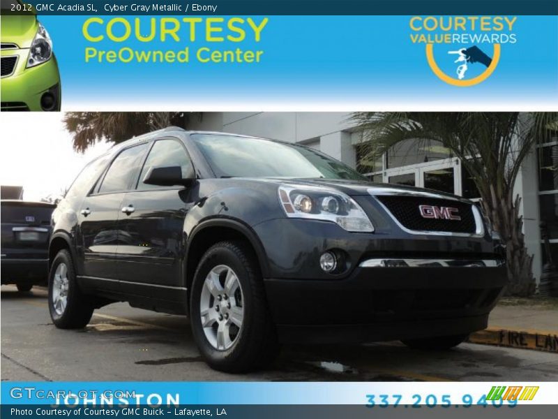 Cyber Gray Metallic / Ebony 2012 GMC Acadia SL