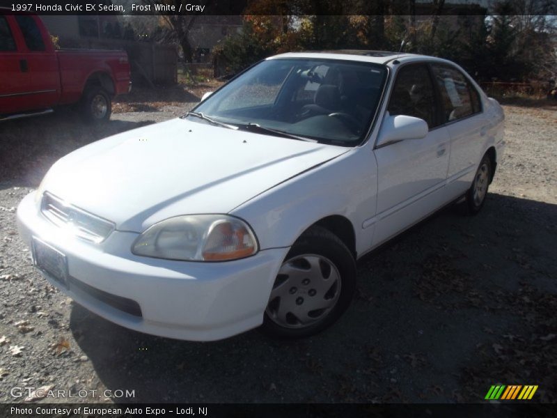 Frost White / Gray 1997 Honda Civic EX Sedan