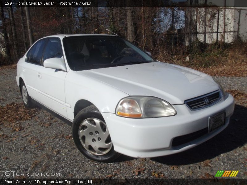 Frost White / Gray 1997 Honda Civic EX Sedan