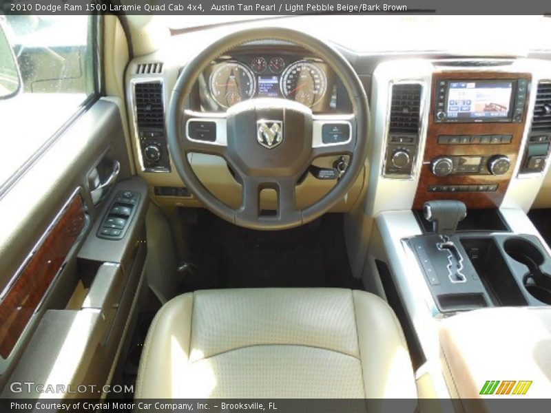 Austin Tan Pearl / Light Pebble Beige/Bark Brown 2010 Dodge Ram 1500 Laramie Quad Cab 4x4