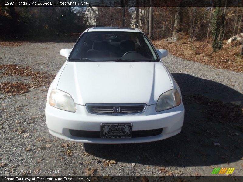 Frost White / Gray 1997 Honda Civic EX Sedan