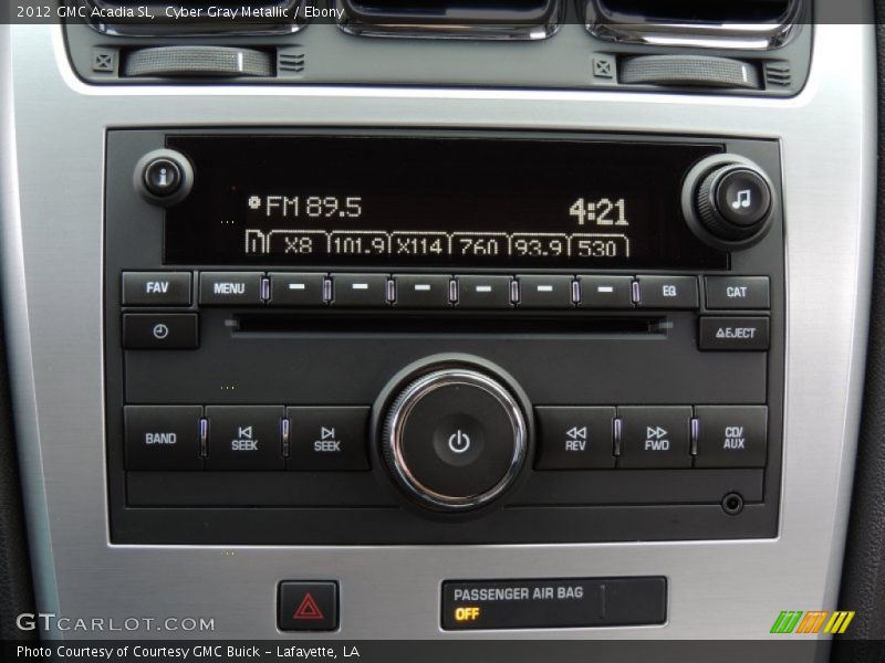 Cyber Gray Metallic / Ebony 2012 GMC Acadia SL