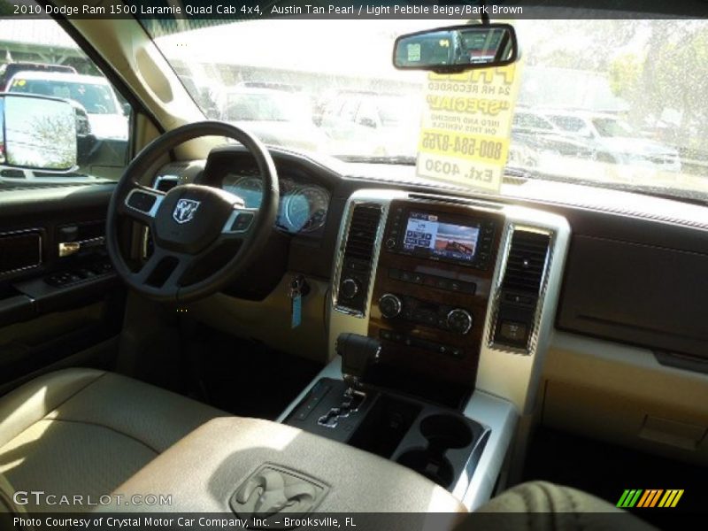 Austin Tan Pearl / Light Pebble Beige/Bark Brown 2010 Dodge Ram 1500 Laramie Quad Cab 4x4