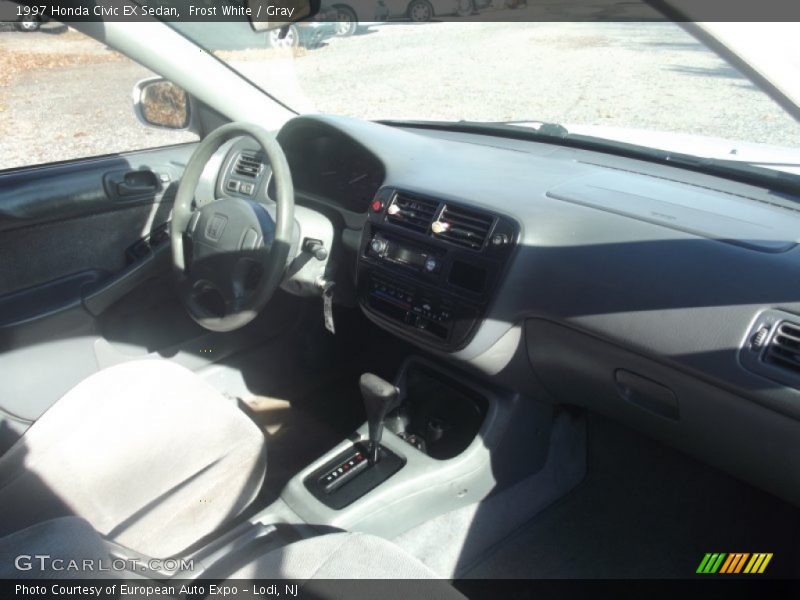 Frost White / Gray 1997 Honda Civic EX Sedan