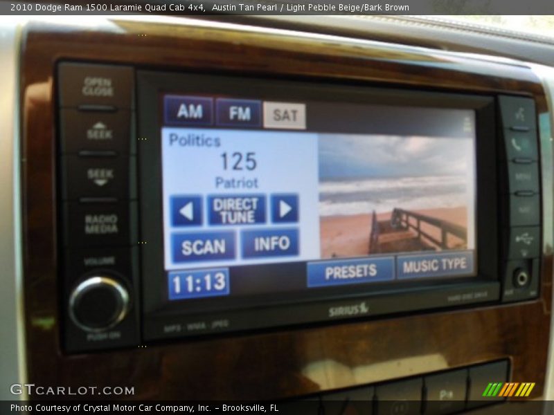 Austin Tan Pearl / Light Pebble Beige/Bark Brown 2010 Dodge Ram 1500 Laramie Quad Cab 4x4