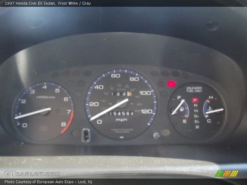 Frost White / Gray 1997 Honda Civic EX Sedan