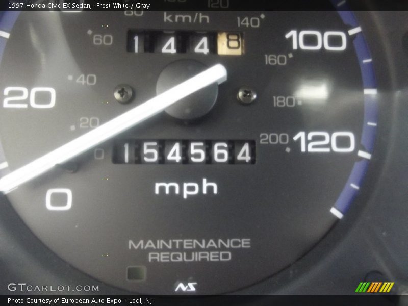 Frost White / Gray 1997 Honda Civic EX Sedan
