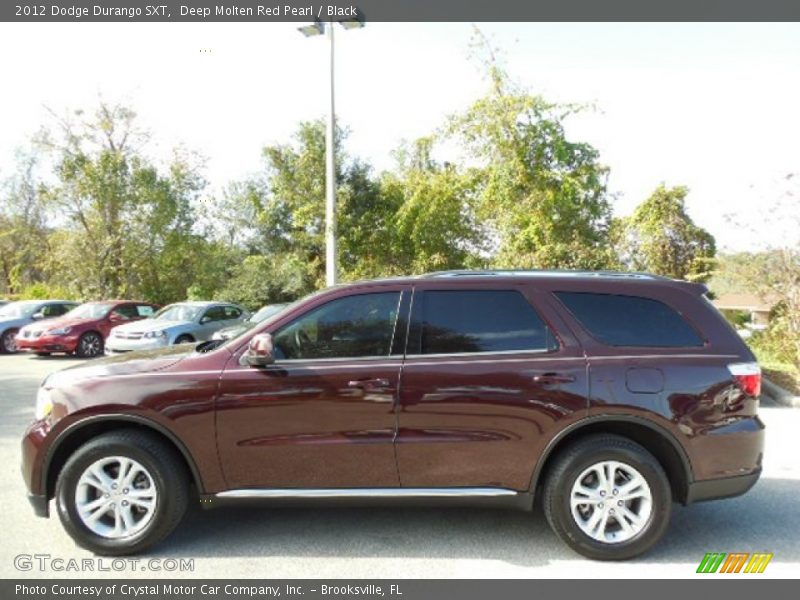 Deep Molten Red Pearl / Black 2012 Dodge Durango SXT