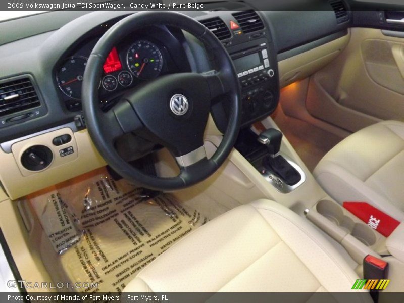 Candy White / Pure Beige 2009 Volkswagen Jetta TDI SportWagen