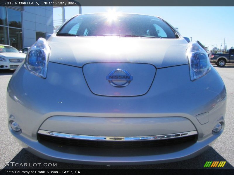 Brilliant Silver / Black 2013 Nissan LEAF S