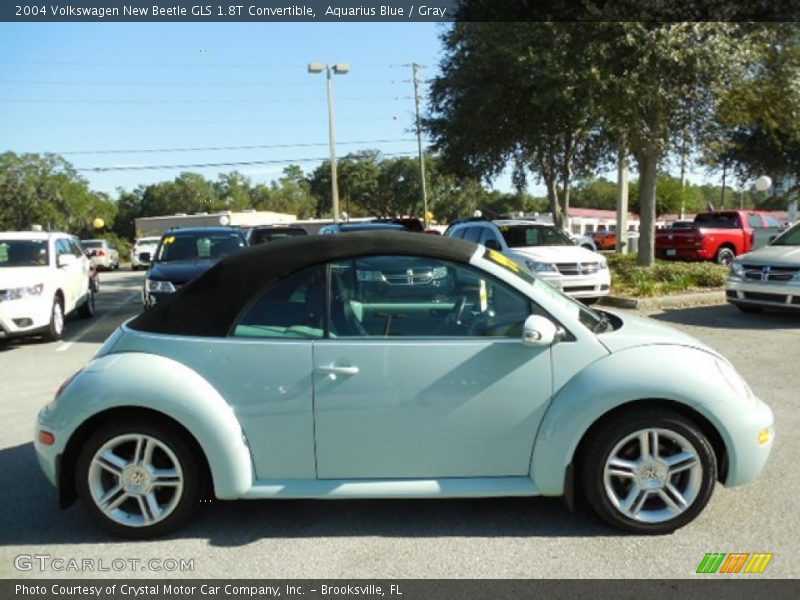 Aquarius Blue / Gray 2004 Volkswagen New Beetle GLS 1.8T Convertible