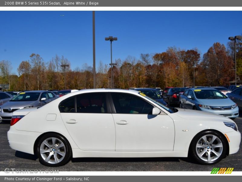 Alpine White / Beige 2008 BMW 5 Series 535i Sedan