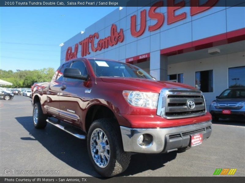 Salsa Red Pearl / Sand Beige 2010 Toyota Tundra Double Cab