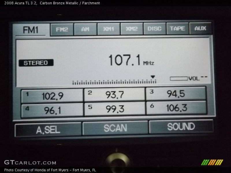 Carbon Bronze Metallic / Parchment 2008 Acura TL 3.2