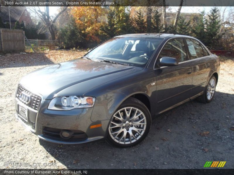 Dolphin Grey Metallic / Black 2008 Audi A4 2.0T quattro Sedan
