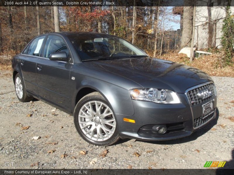 Dolphin Grey Metallic / Black 2008 Audi A4 2.0T quattro Sedan