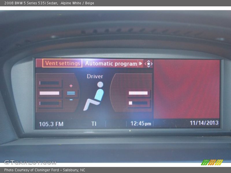 Alpine White / Beige 2008 BMW 5 Series 535i Sedan