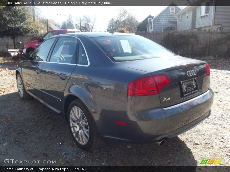 Dolphin Grey Metallic / Black 2008 Audi A4 2.0T quattro Sedan