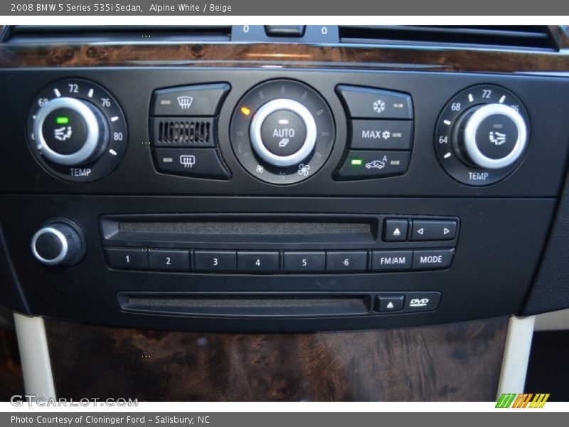 Alpine White / Beige 2008 BMW 5 Series 535i Sedan