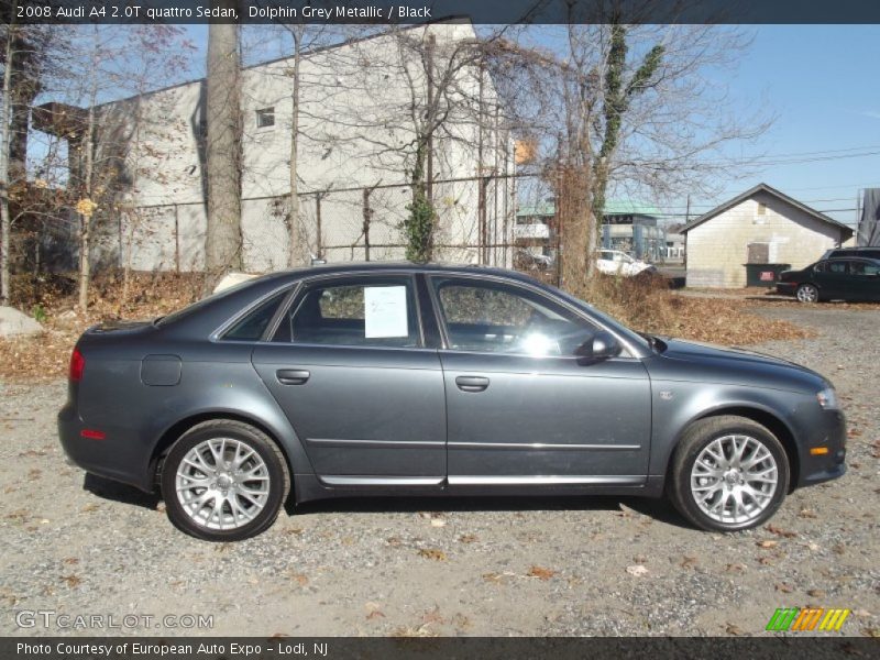 Dolphin Grey Metallic / Black 2008 Audi A4 2.0T quattro Sedan