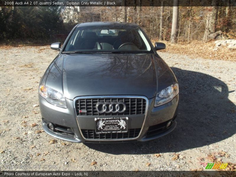 Dolphin Grey Metallic / Black 2008 Audi A4 2.0T quattro Sedan