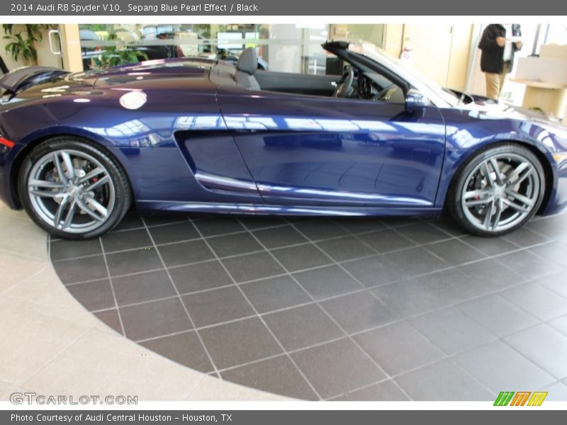 Sepang Blue Pearl Effect / Black 2014 Audi R8 Spyder V10