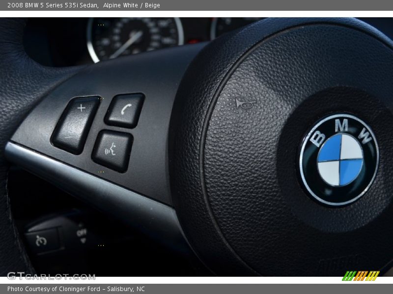 Alpine White / Beige 2008 BMW 5 Series 535i Sedan