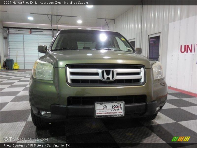 Aberdeen Green Metallic / Saddle 2007 Honda Pilot EX-L