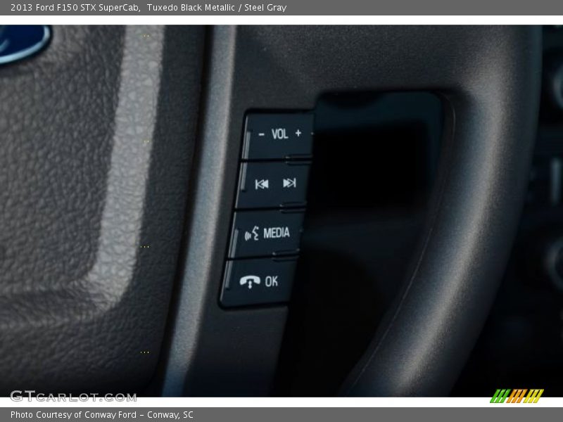 Tuxedo Black Metallic / Steel Gray 2013 Ford F150 STX SuperCab