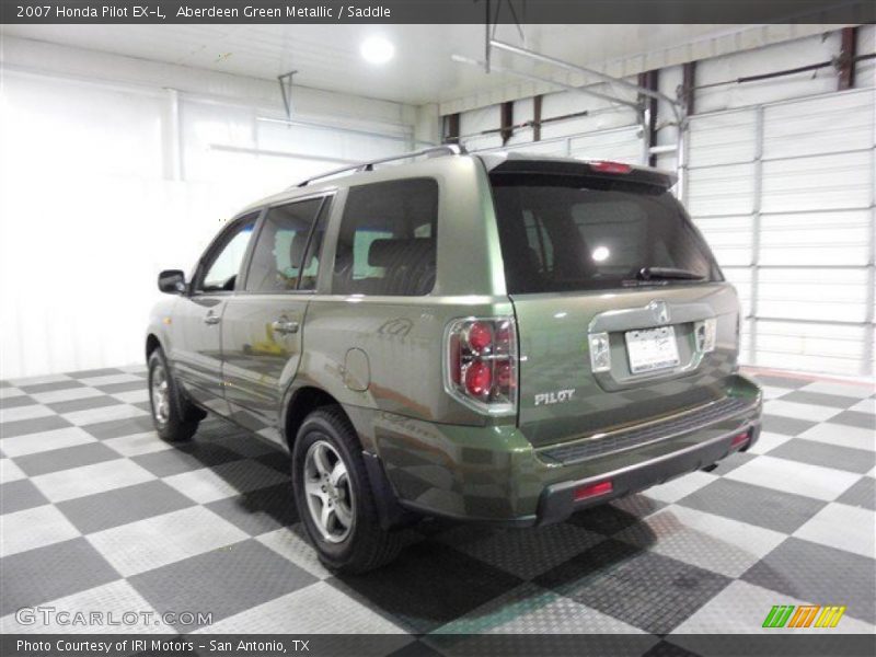 Aberdeen Green Metallic / Saddle 2007 Honda Pilot EX-L
