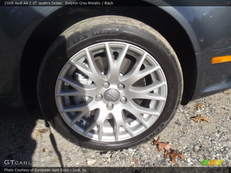 Dolphin Grey Metallic / Black 2008 Audi A4 2.0T quattro Sedan