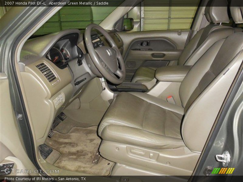Aberdeen Green Metallic / Saddle 2007 Honda Pilot EX-L