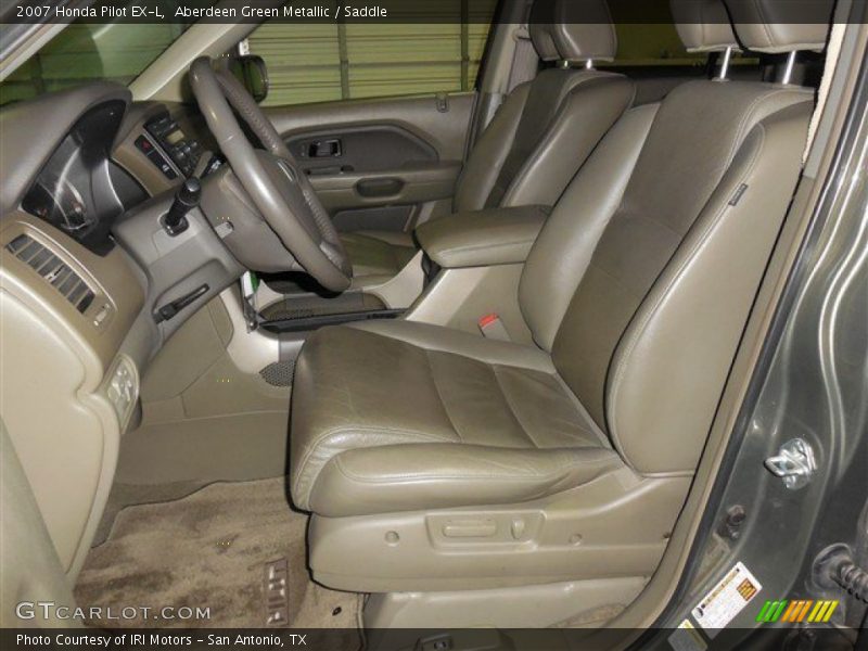 Aberdeen Green Metallic / Saddle 2007 Honda Pilot EX-L
