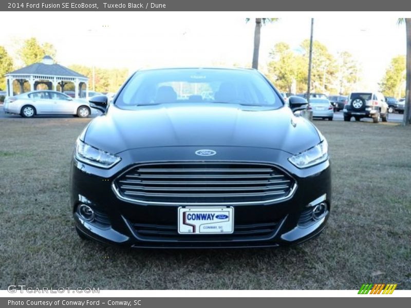 Tuxedo Black / Dune 2014 Ford Fusion SE EcoBoost