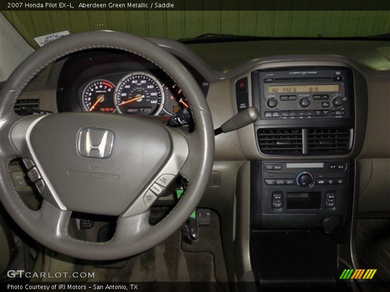 Aberdeen Green Metallic / Saddle 2007 Honda Pilot EX-L