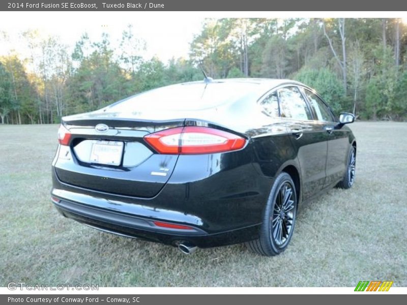 Tuxedo Black / Dune 2014 Ford Fusion SE EcoBoost